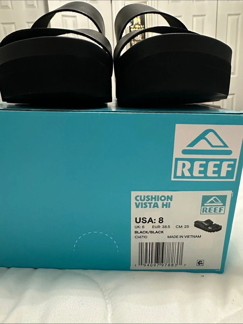 Reef Men's Black Double-Strap Slide Sandals